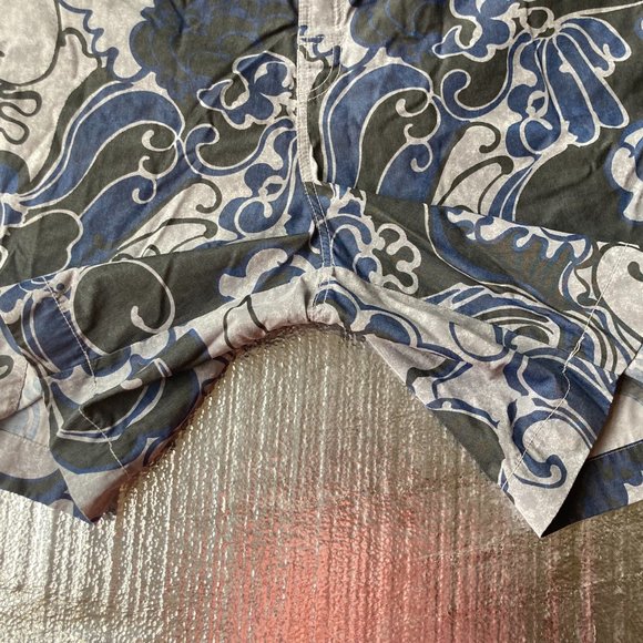 TOMMY BAHAMA Swim Trunks Adult Large Surf Waves Blue Mens Bath Suit Board Shorts - Picture 8 of 16